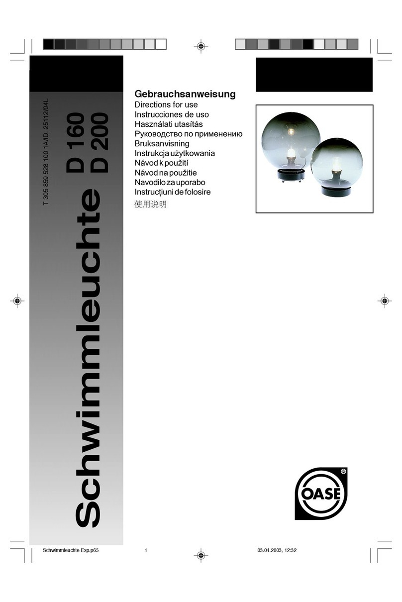 Oase D160 Directions for use