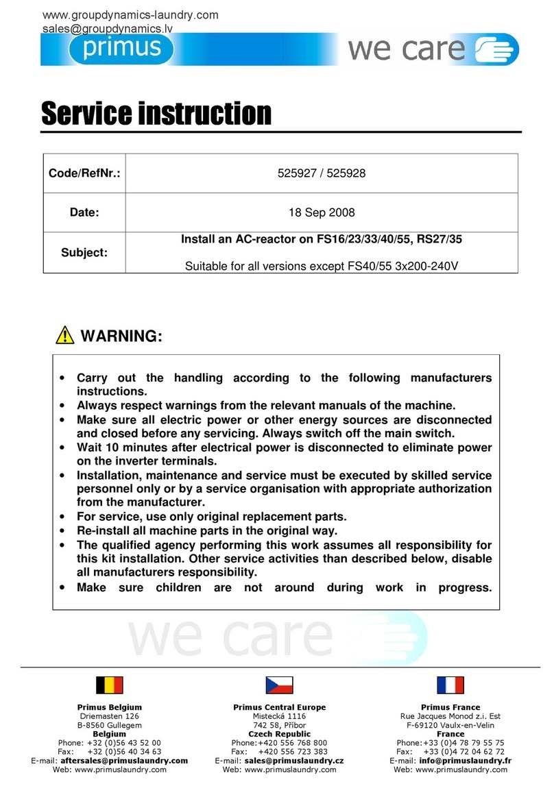 Primus FS16 Original operating manual Primus FS16 Original operating manual