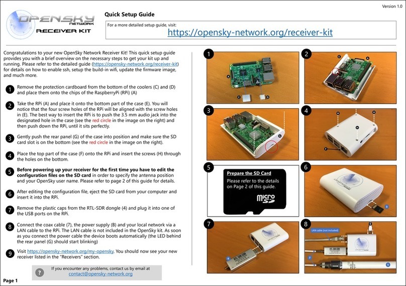 Open Sky Receiver Kit Quick setup guide