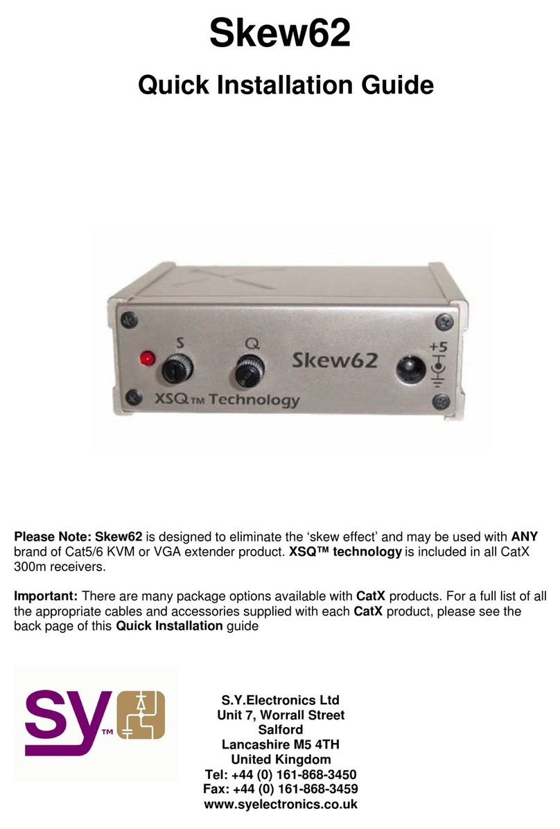 SY Electronics XSQ Technology Skew62 Quick installation guide