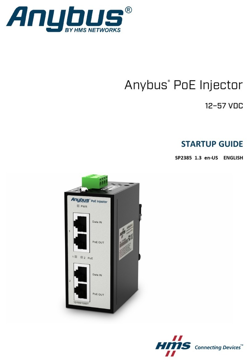 HMS Anybus PoE Injector Startup guide