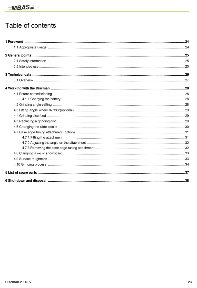 MBAS Discman 2 operating manual