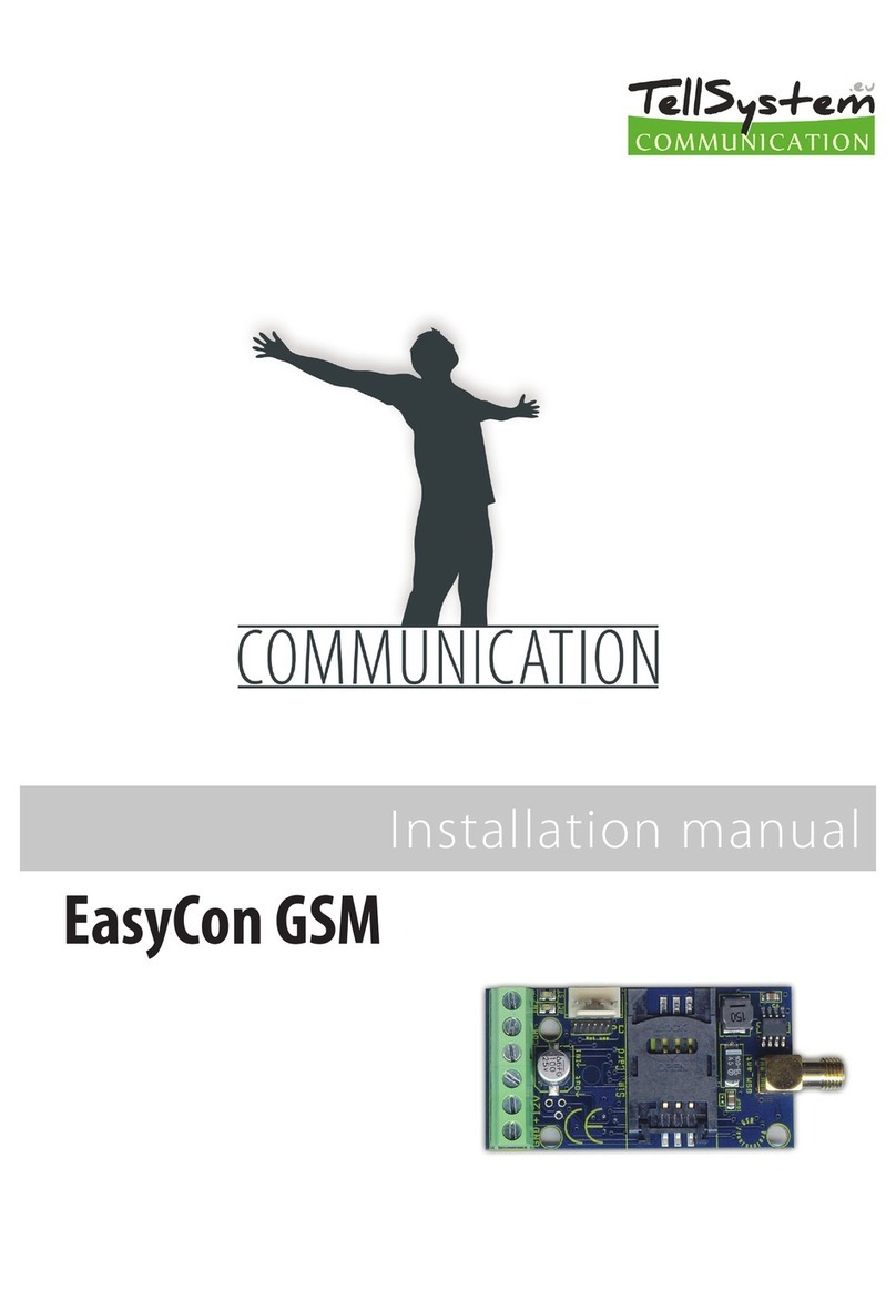 TellSystem Communication EasyCon GSM installation manual