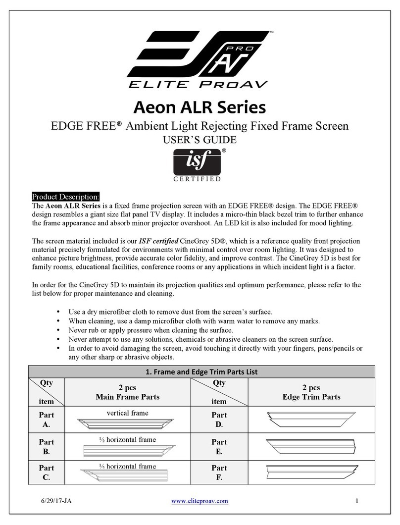 EliteProAV EDGE FREE Aeon ALR Series User manual