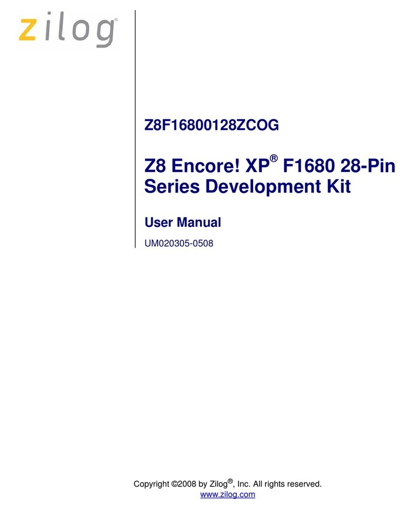 ZiLOG Z8 Encore! XP F1680 28-Pin Series User manual