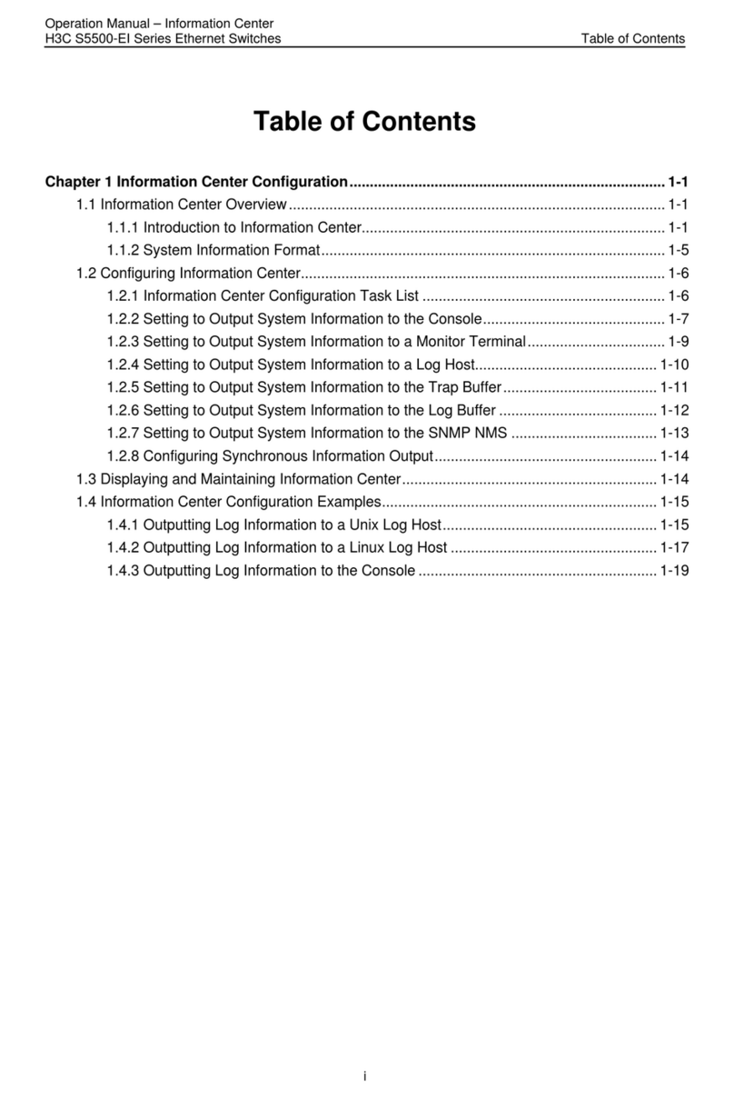 H3C S5500-EI series User manual H3C S5500-EI series User manual