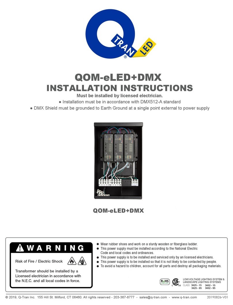 qtran QOM-eLED+DMX installation instructions