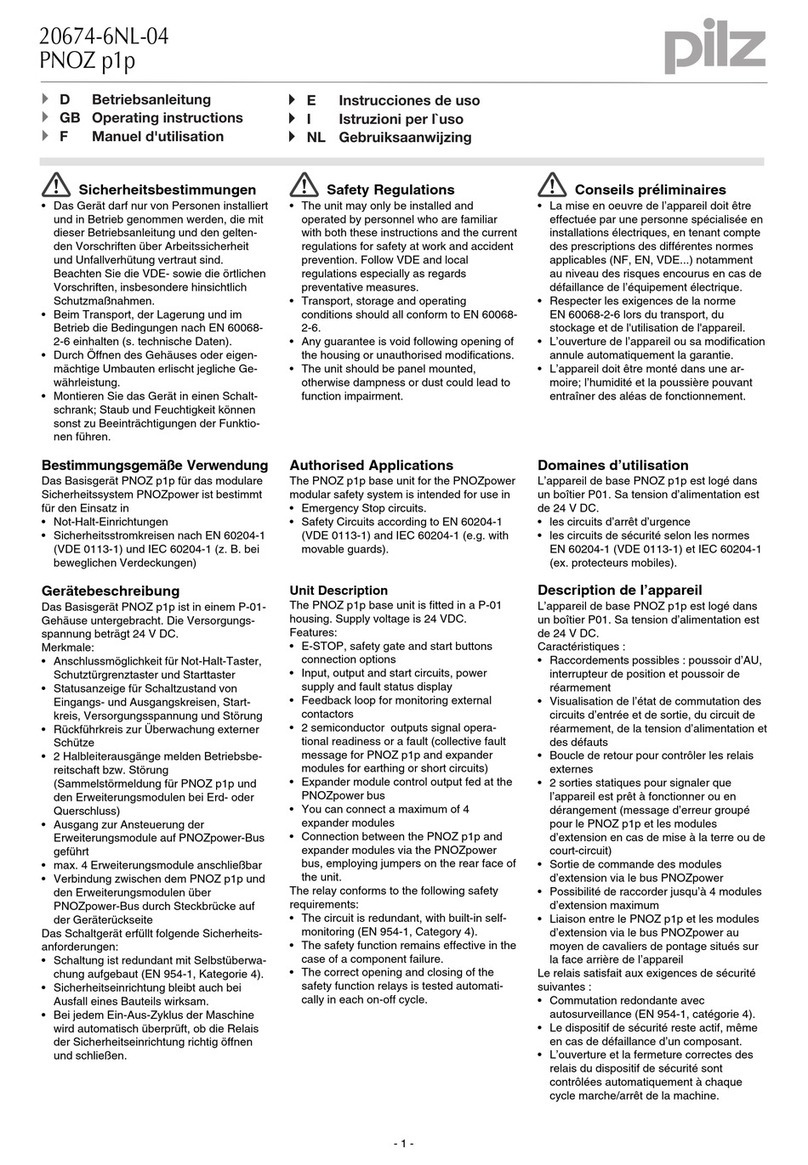 Pilz PNOZ p1p User manual