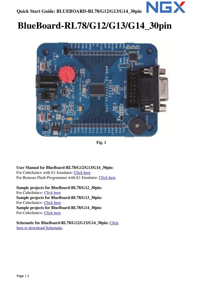 NGX Technologies BLUEBOARD-RL78 quick start guide