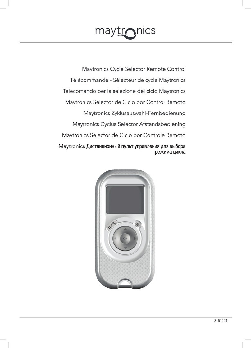 Maytronics Cycle Selector Remote Control manual
