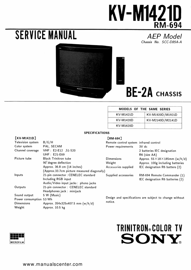Sony Trinitron KV-M1421D User manual