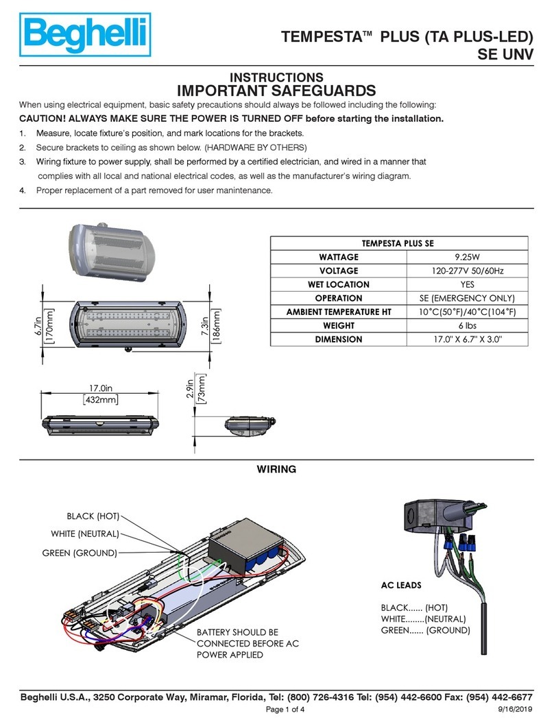 Beghelli TEMPESTA PLUS SE instructions