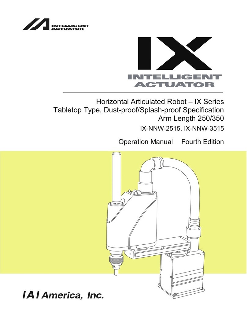 IAI Intelligent Actuator IX Series Operation manual