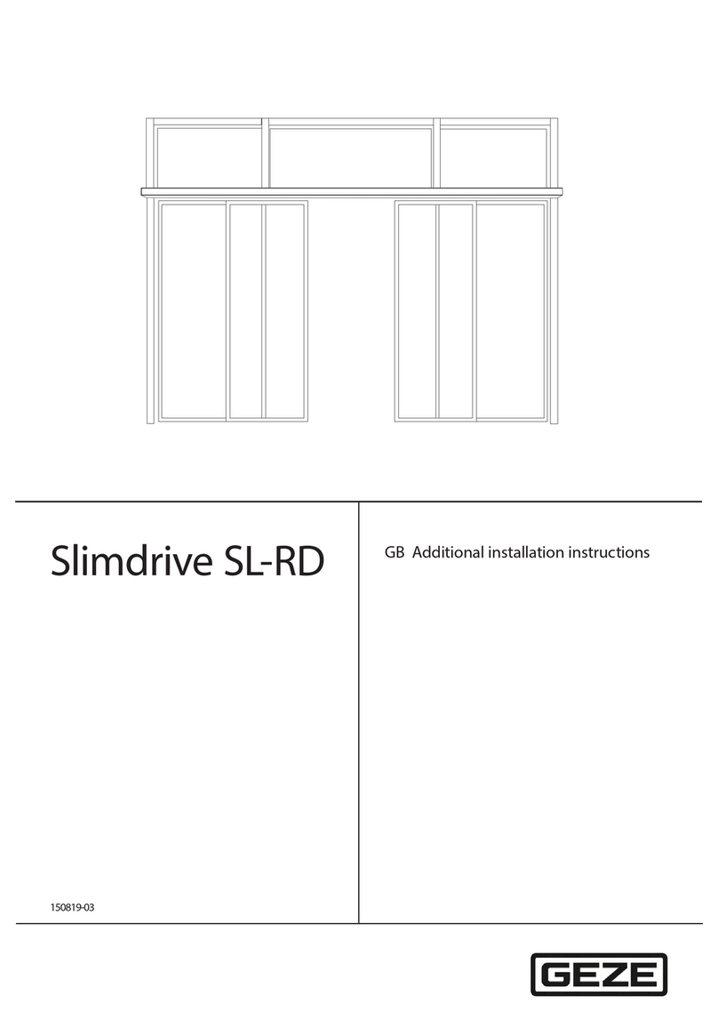 GEZE Slimdrive SL-RD Additional installation instructions