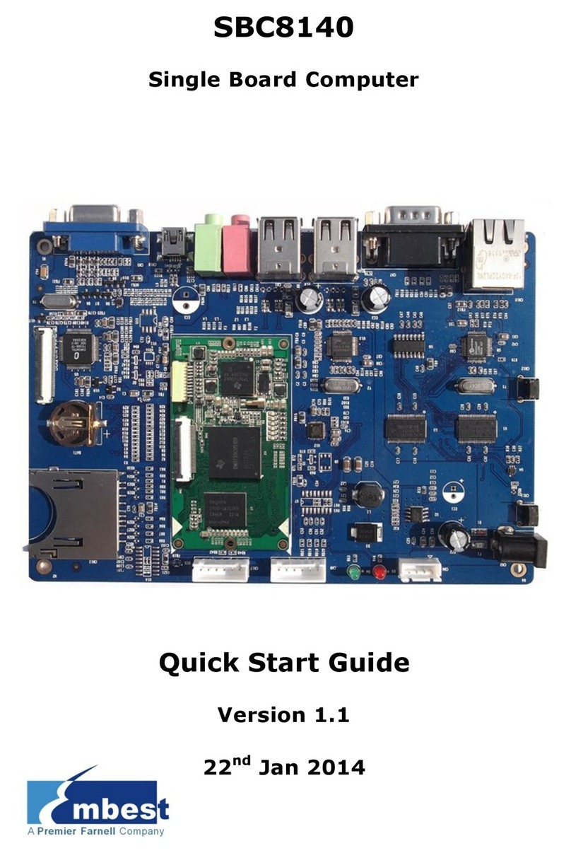 Premier Farnell Embest SBC8140 quick start guide
