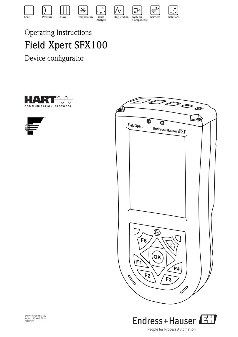 Endress+Hauser Field Xpert SFX100 User manual