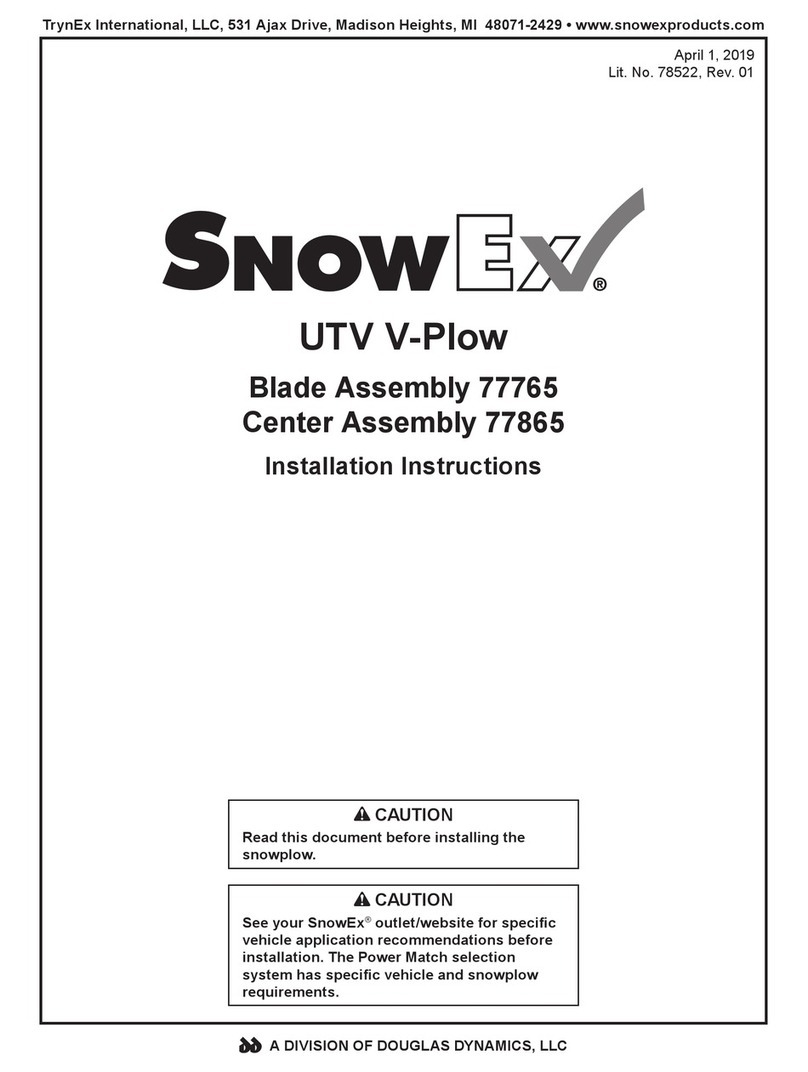 SnowEx UTV V-Plow Series User manual