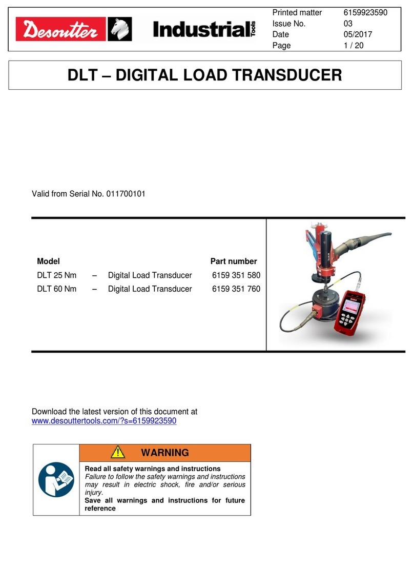 Desoutter DLT Series Instruction sheet