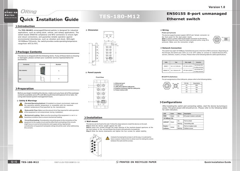 ORiNG TES-180-M12 User manual
