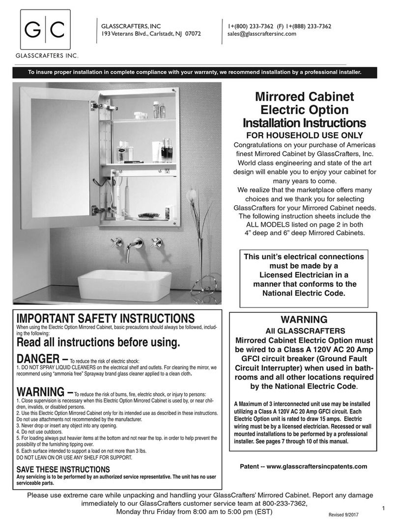 GlassCrafters GC2030 installation instructions