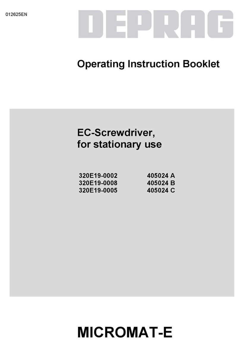 Deprag MICROMAT-E 320E19-0008 Operating instruction booklet
