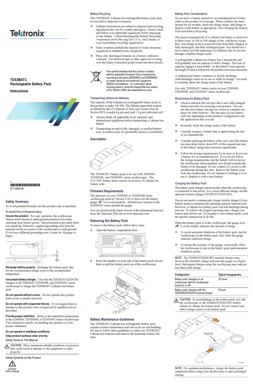 Tektronix TDS3BATC User manual