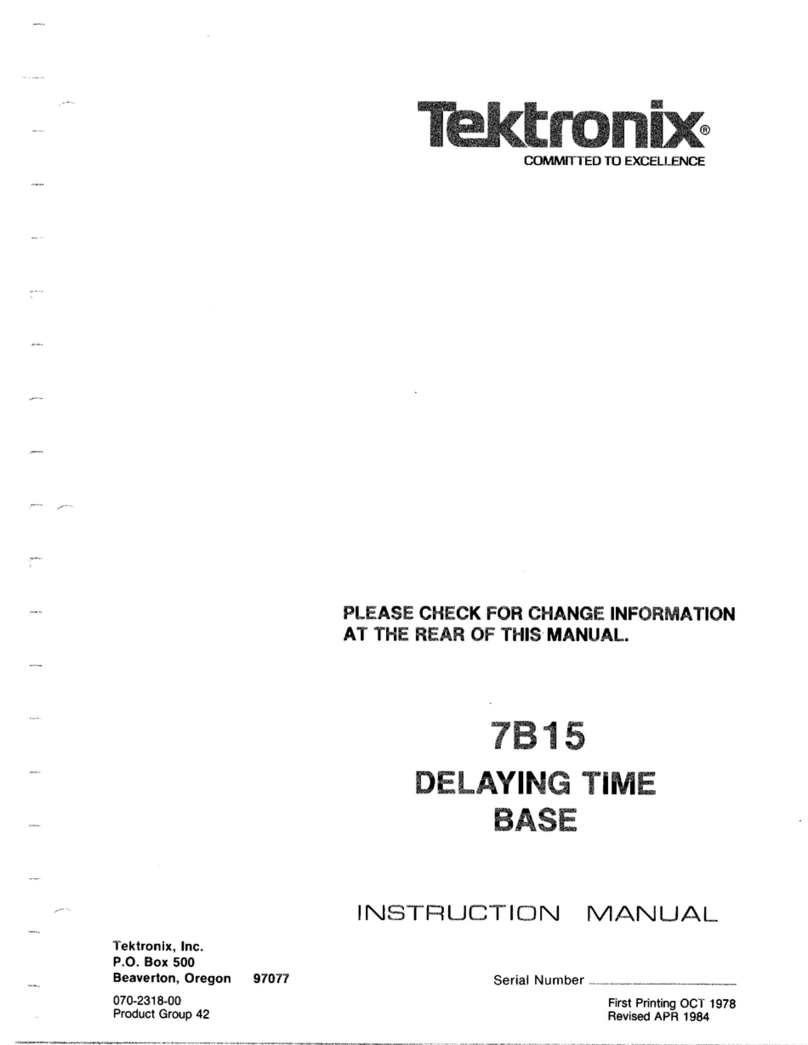 Tektronix 7B15 User manual