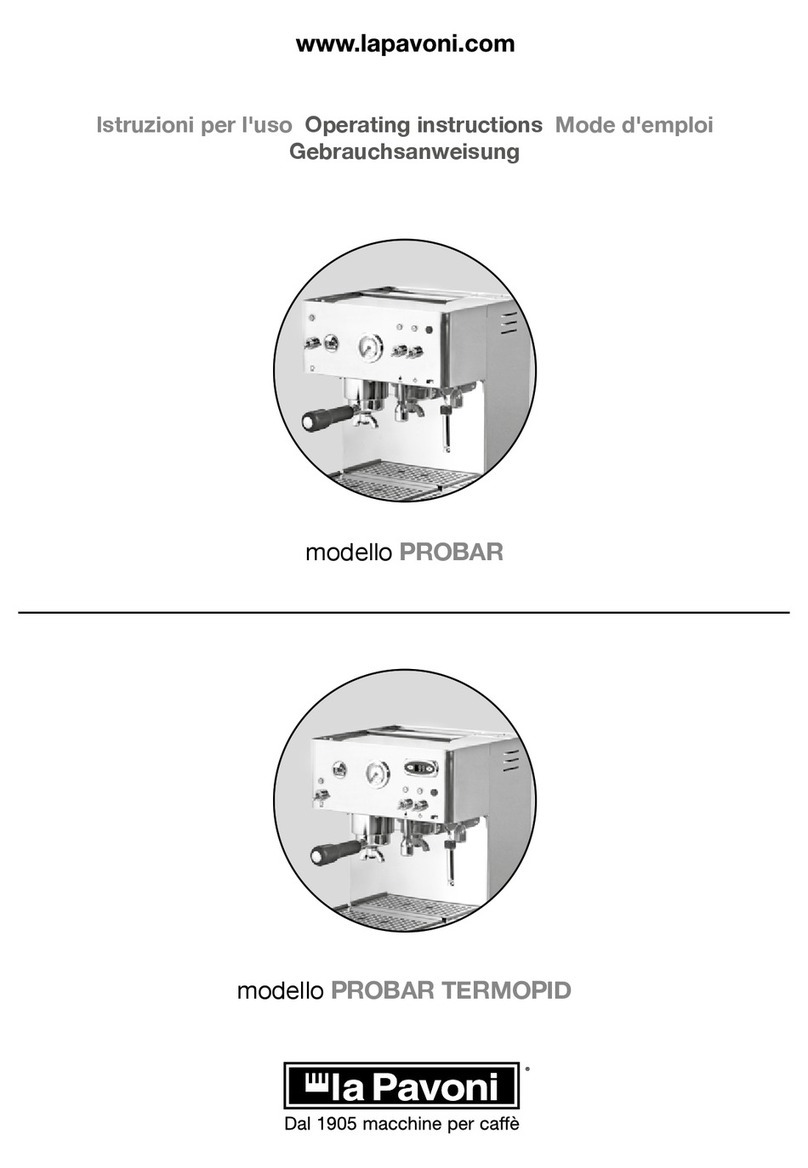 La Pavoni PROBAR operating instructions