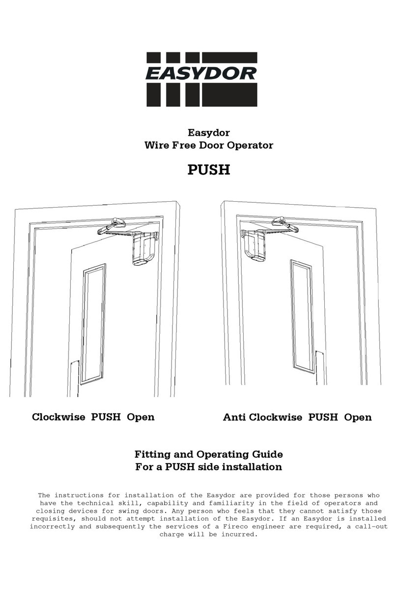 Easydor PUSH Fitting and Operating Guide Easydor PUSH Fitting and Operating Guide