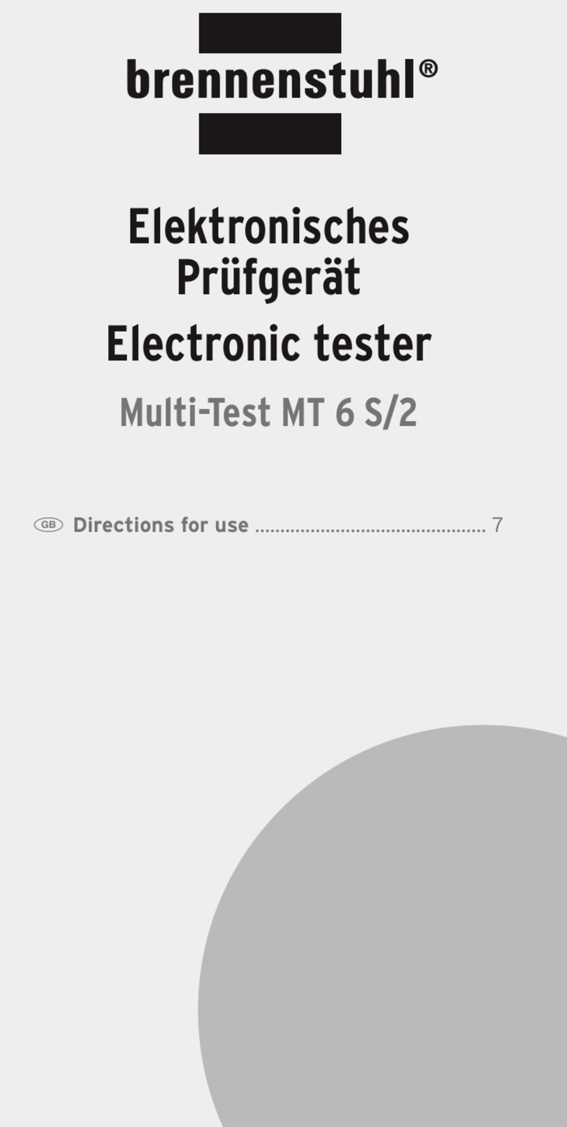 brennenstuhl Multi-Test MT 6 S/2 Manual