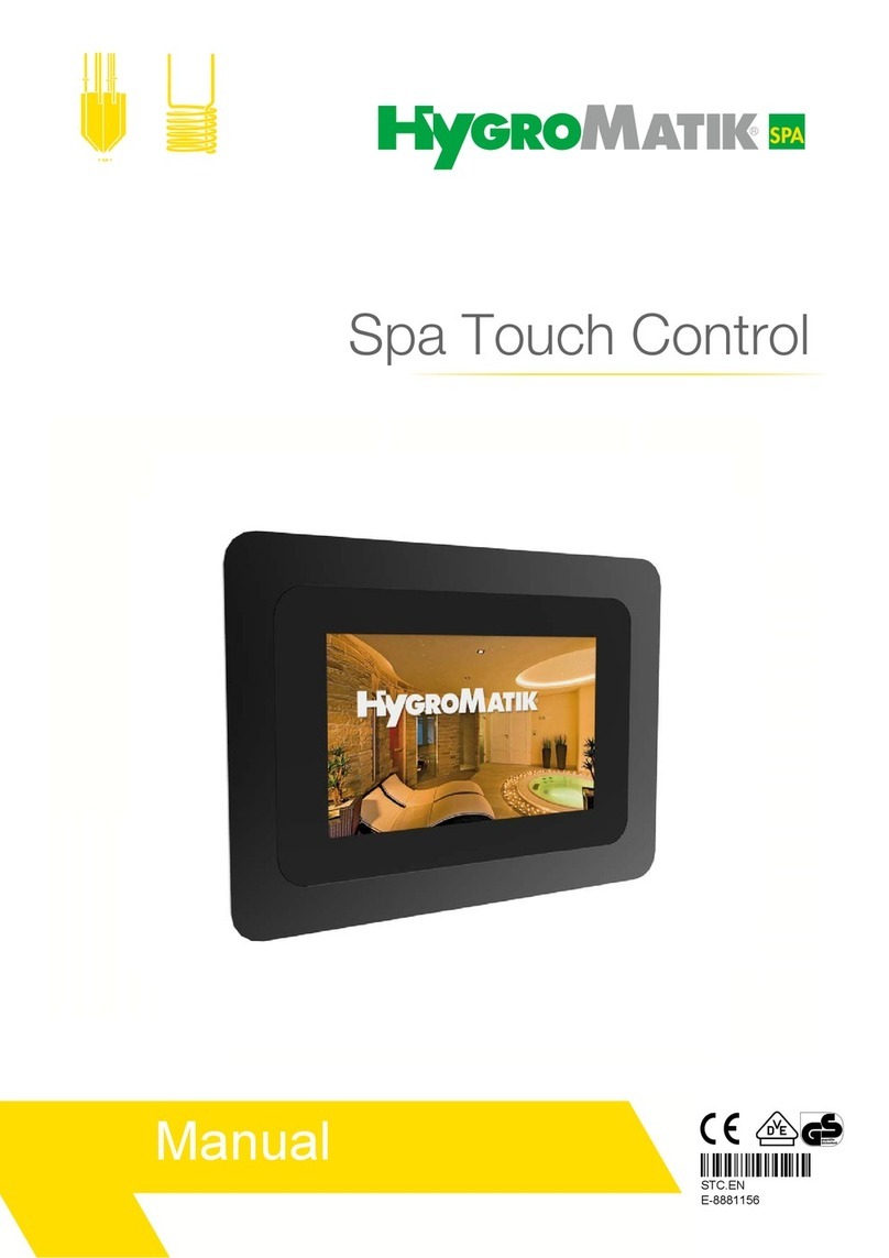 HygroMatik Spa Touch Control User manual