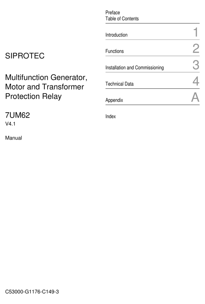 Siemens SIPROTEC 7UM62 User manual