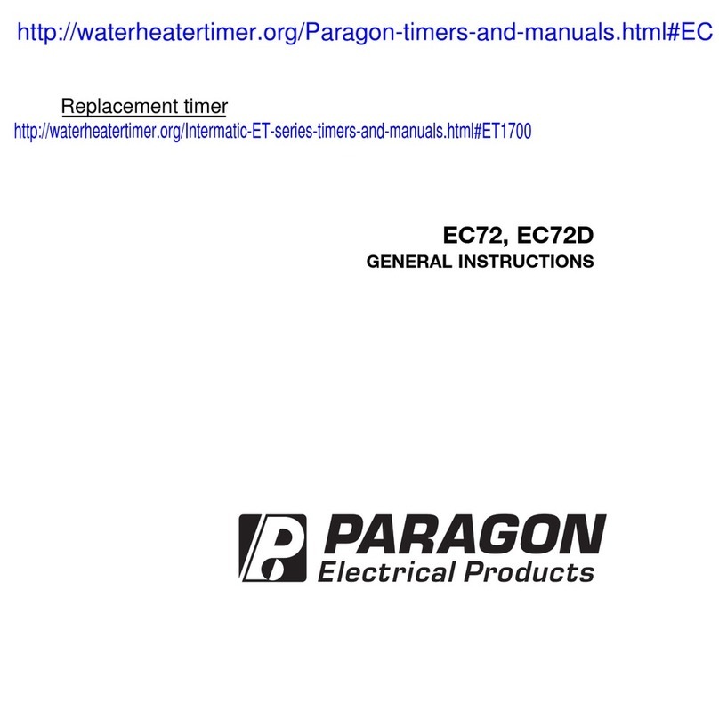 Paragon EC72 Series General instructions Paragon EC72 Series General instructions