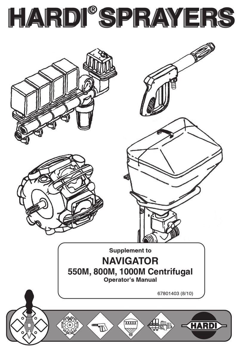Hardi Navigator 550M Centrifugal Operating instructions