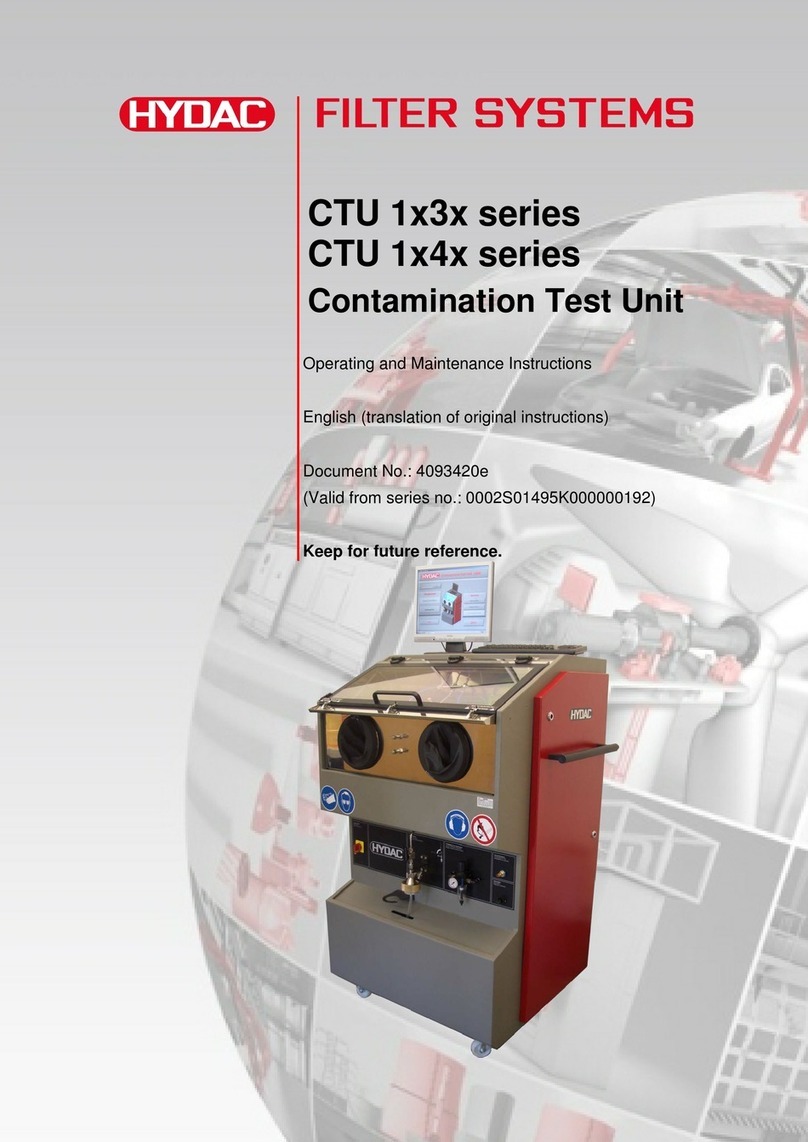 HYDAC FILTER SYSTEMS CTU 1 3 Series Manual