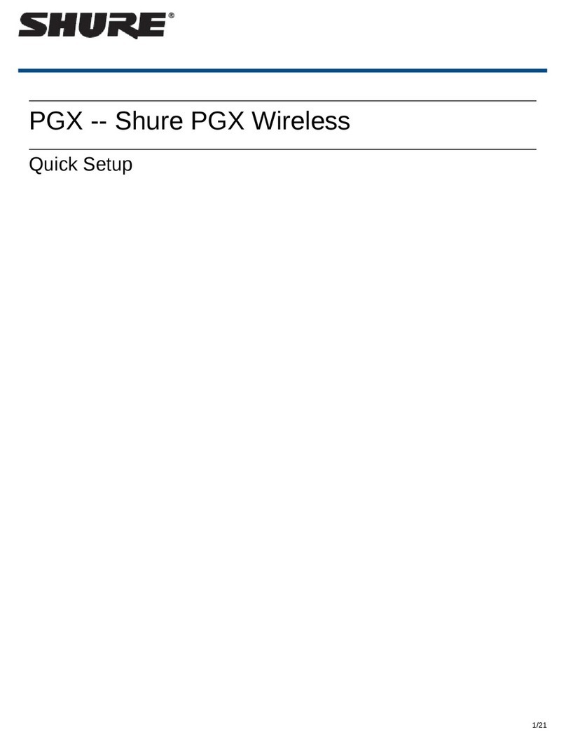 Shure PGX Wireless System Quick setup