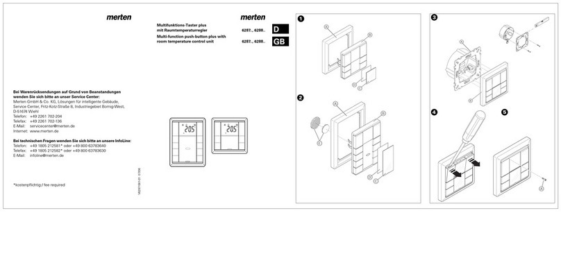 merten 6287 Series operating instructions