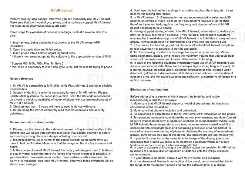 Xiaomi Mi VR Helmet manual