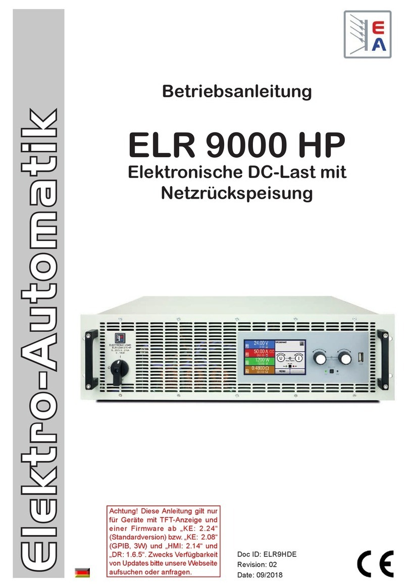 Elektro-Automatik ELR 9000 HP User manual