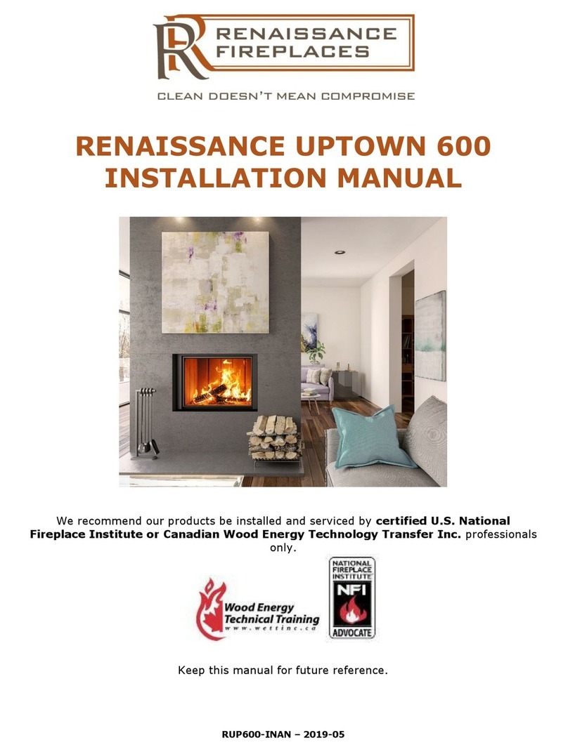 Renaissance Fireplaces UPTOWN 600 installation manual