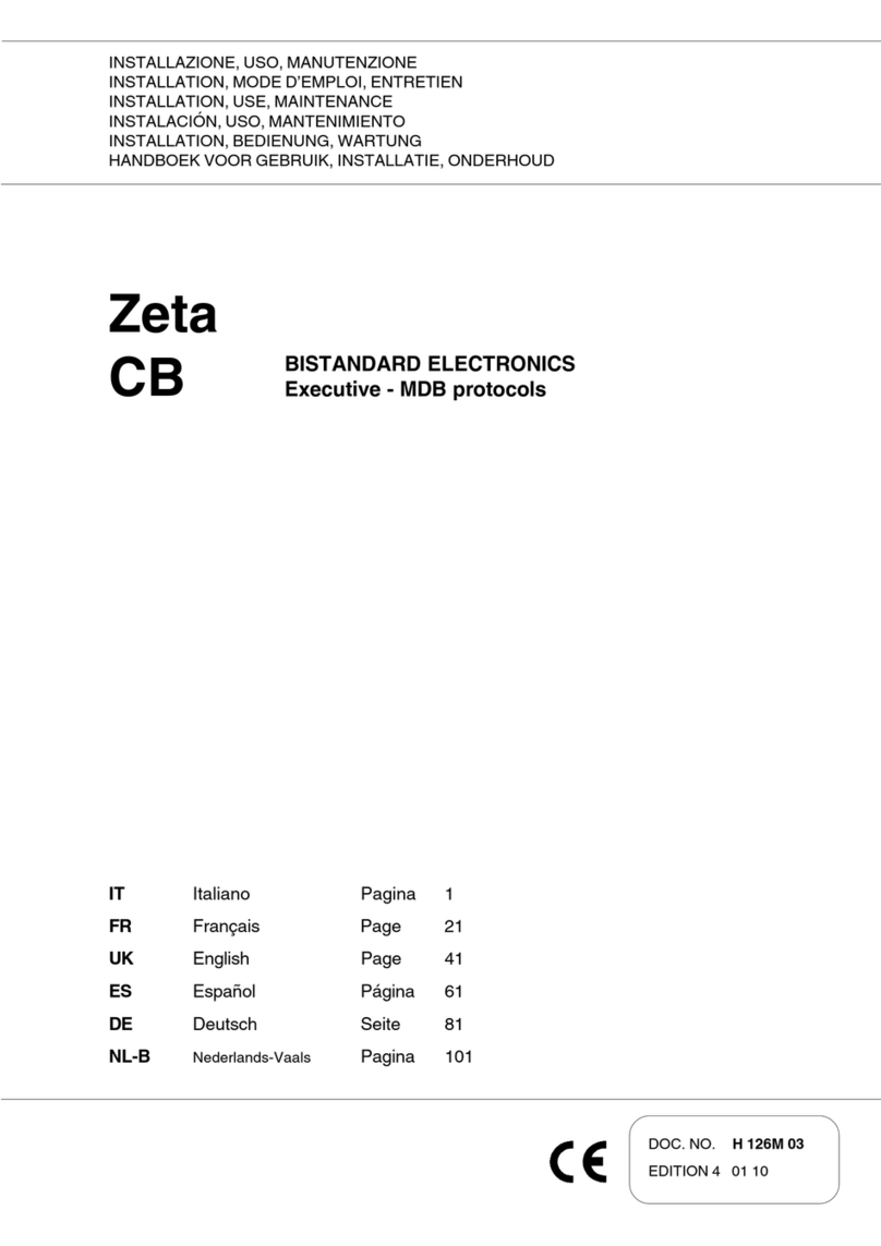 Necta Vending Solutions SpA Zeta CB Series Installation - use - maintenance