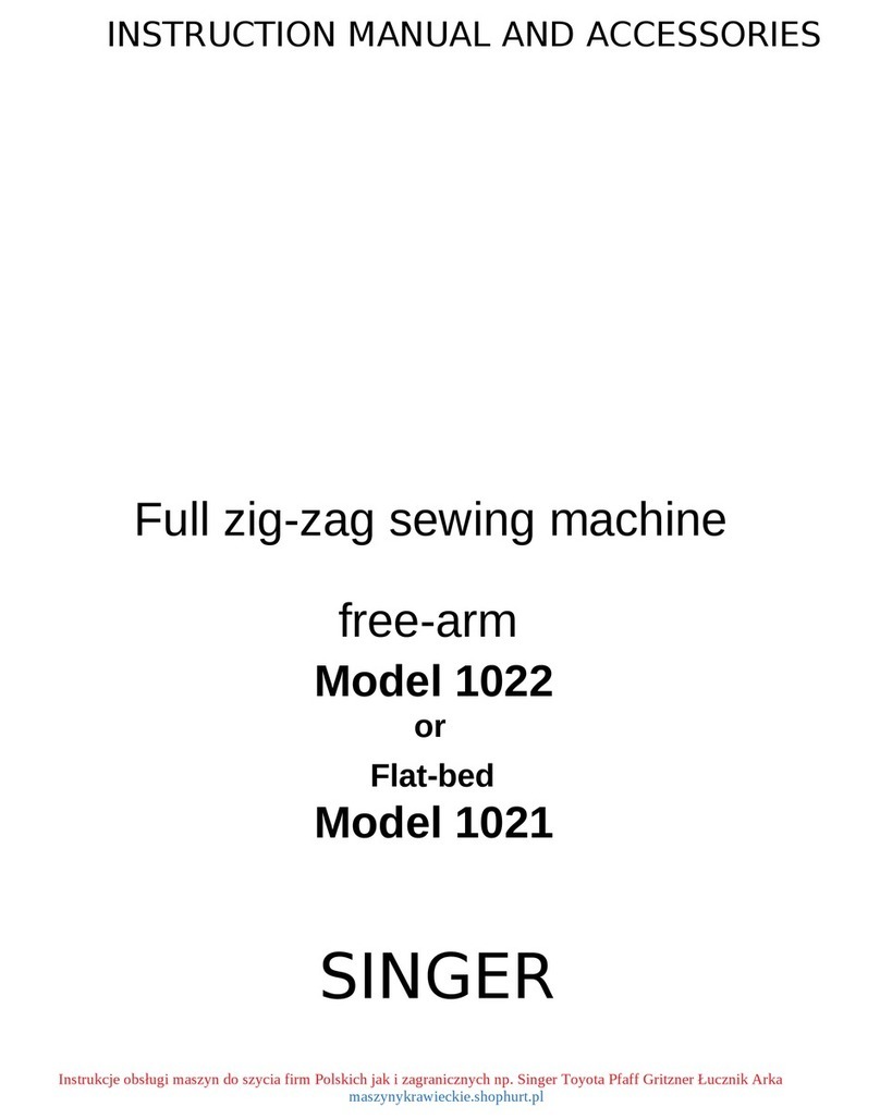 Singer 1022 INSTRUCTION MANUAL AND ACCESSORIES