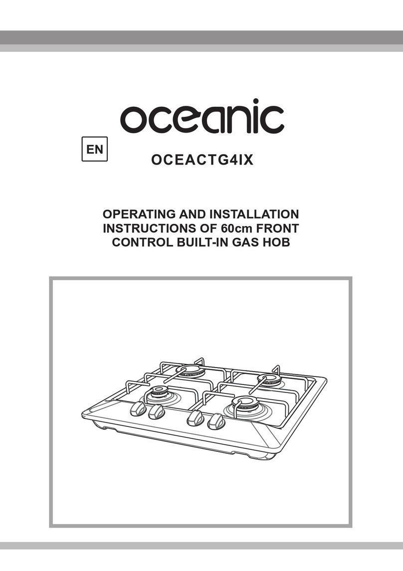 Oceanic OCEACTG4IX Operating and installation instructions