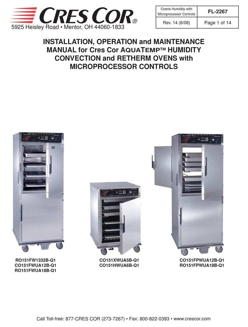 Cres Cor AQUATEMP Series Installation, operation and maintenance manual