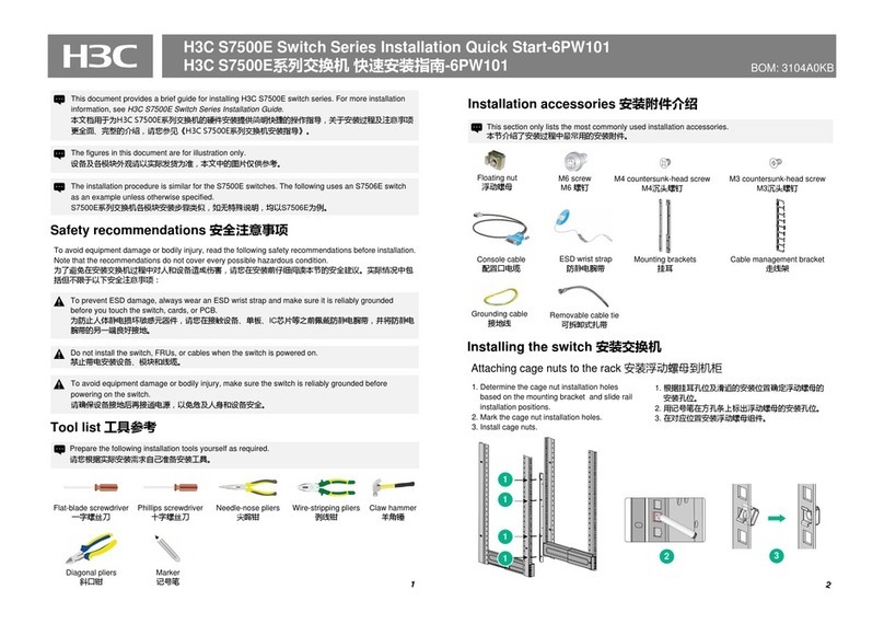 H3C H3C S7500E Series Operating and maintenance manual H3C H3C S7500E Series Operating and maintenance manual