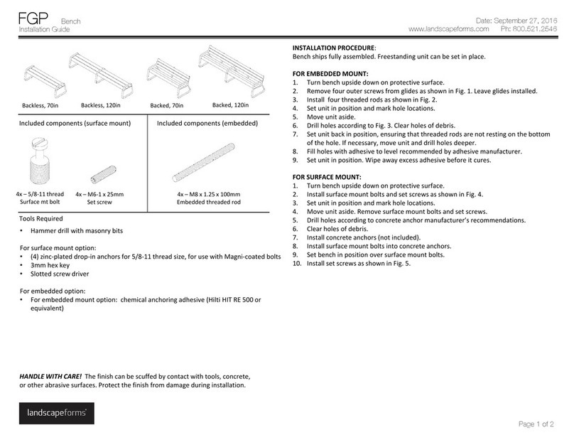 Lanscape Forms FGP Series installation guide