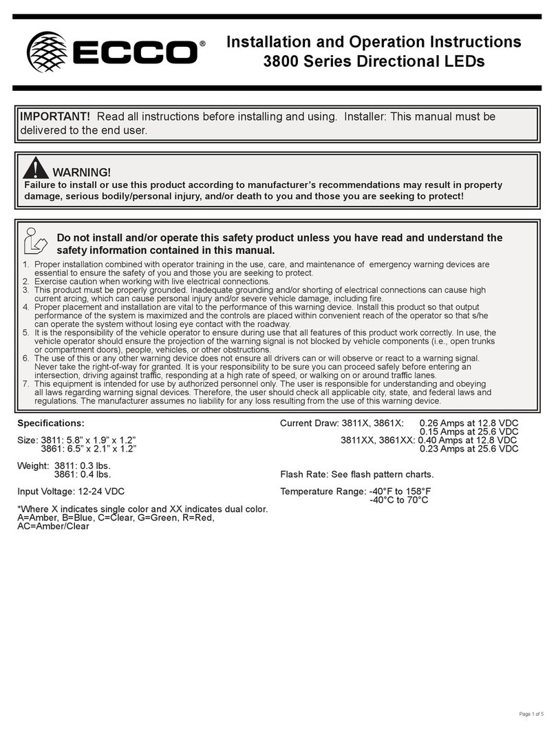 Ecco 3800 Series Installation and operation instructions