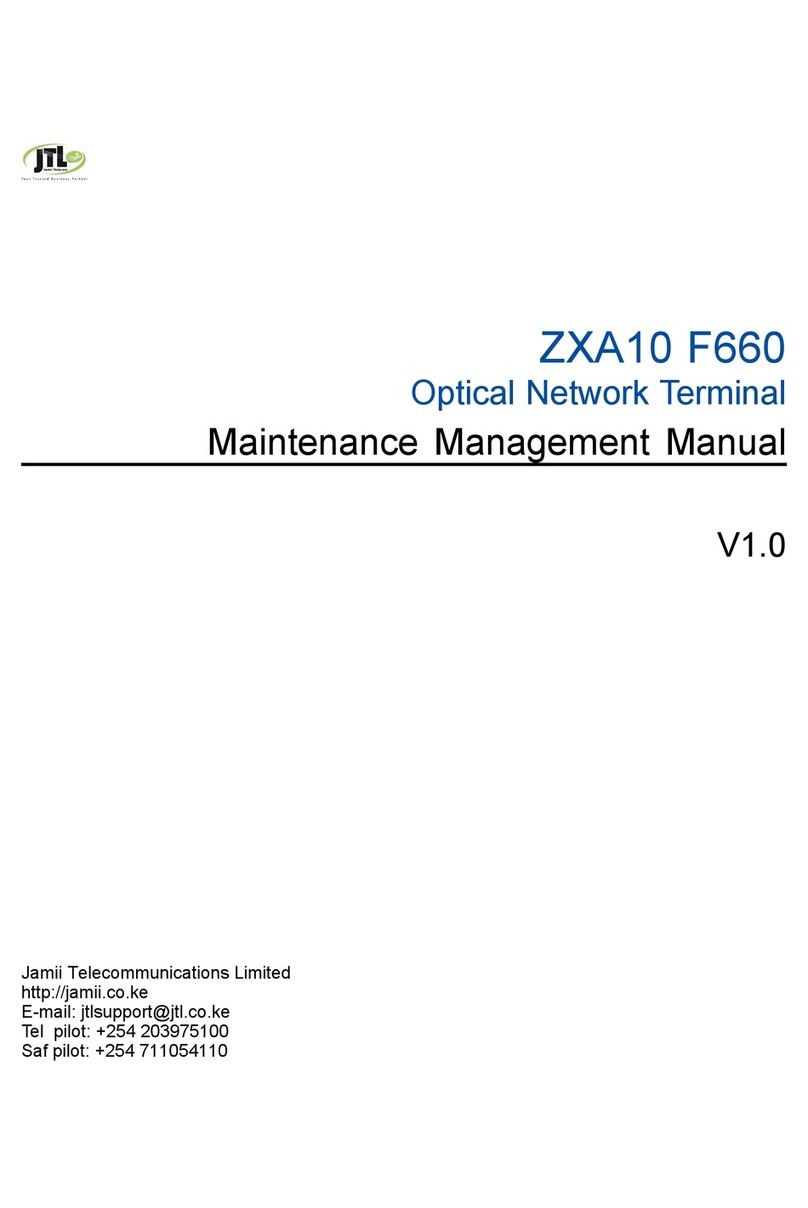 JTL ZXA10 F660 Maintenance Management Manual