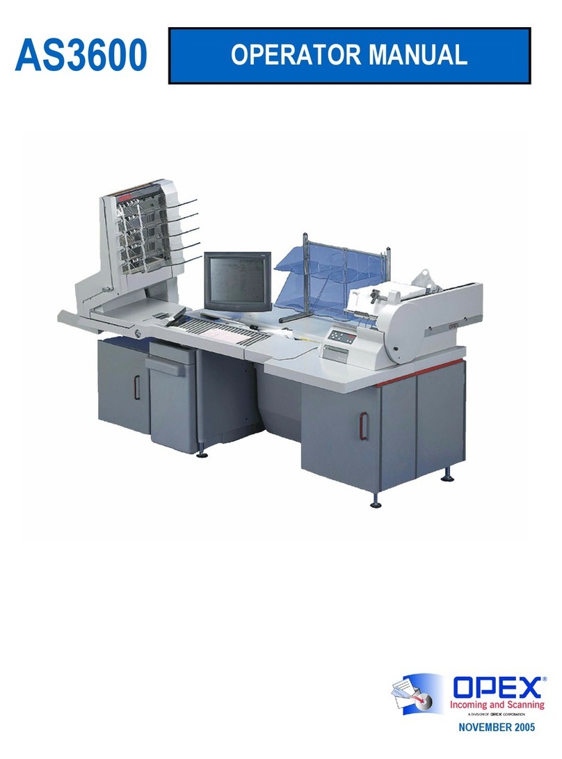 Opex AS3600 Operator's manual
