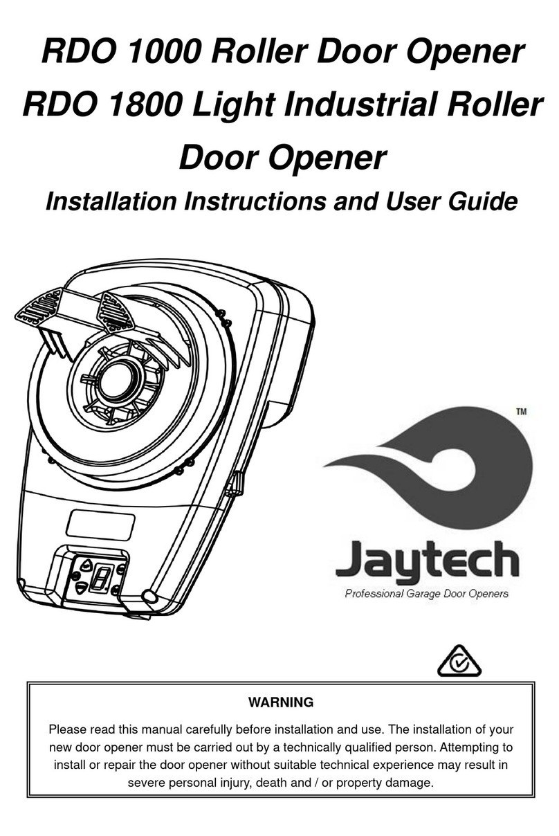 Jay-tech RDO 1000 Installation instructions and user guide